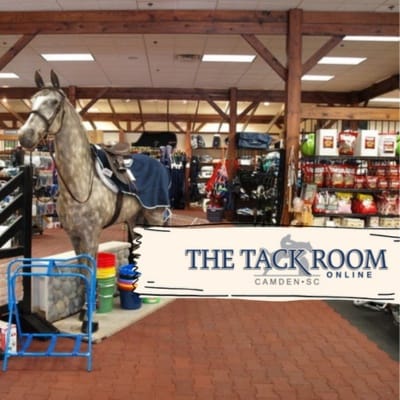 The tack room image of shop with logo,