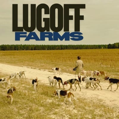 Lugoff Farms image of person walking with hounds.